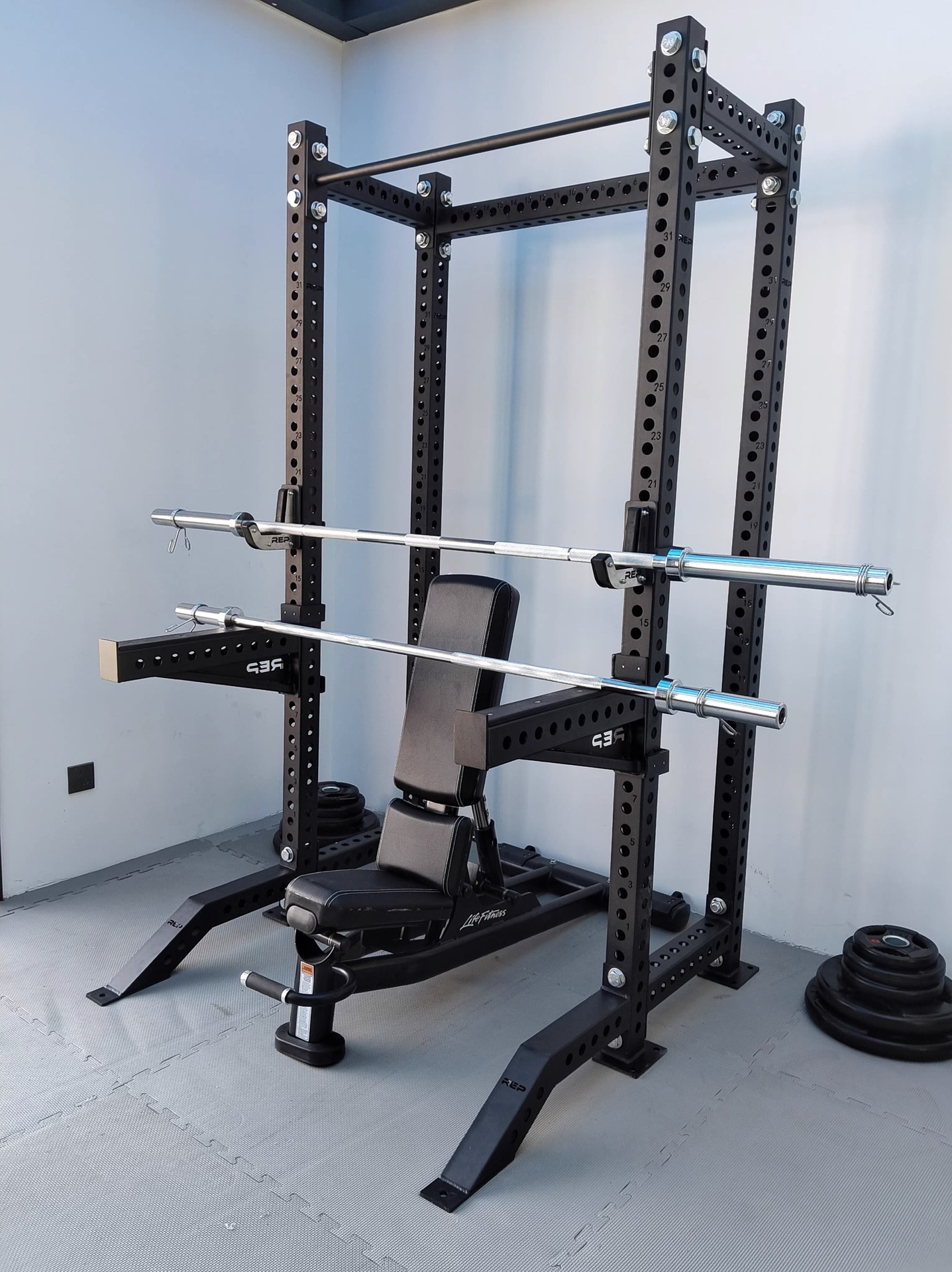 Rep Open Squat Rack V1 Bench Press Rack Squat Training Rack Tube Wall m Load-Bearing 680kg Pull-Up