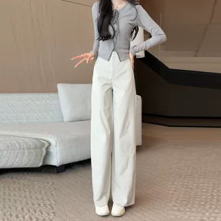窄版阔腿裤女2026年新款秋季高腰直筒宽松百搭休闲显瘦气质长裤