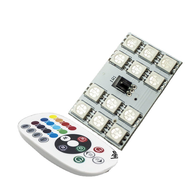 Светодиодная автомобильная цветная повозка свет 5050 12 15 36 24smd подсветка салона атмосфера свет с пультом
