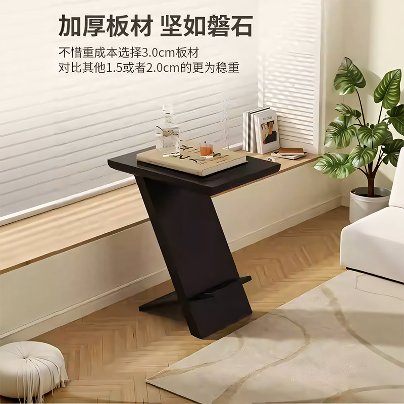 Sofa Side Table, Coffee Table, Movable Light Luxury Living Room, Creative Design Corner Table, Minimalist Bedside Small Side Table, Solid Wood