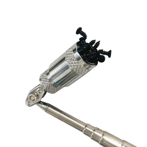 LED lighted universal telescopic strong magnetic pick-up stick screw pick-up magnetic suction stick magnetic rotating pick-up