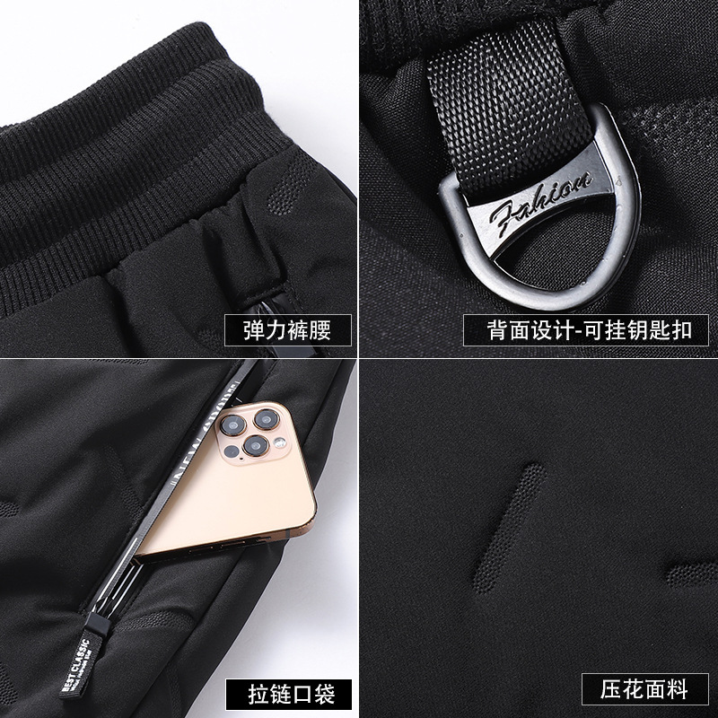 Pantalones de algodón de invierno para hombre, pantalones largos deportivos para exteriores a prueba de viento, ropa de invierno, pantalones de algodón gruesos, pantalones cálidos de lana de cordero