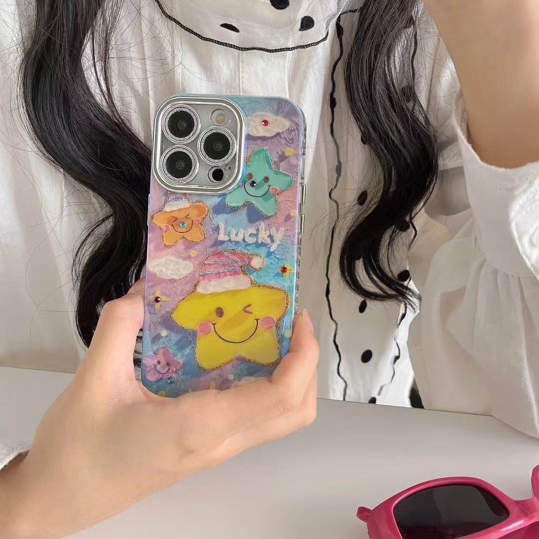 Ins estilo coreano lindo oso de línea para 15ProMax nuevo iPhone 14 Apple 13P funda para teléfono móvil 12 mujeres
