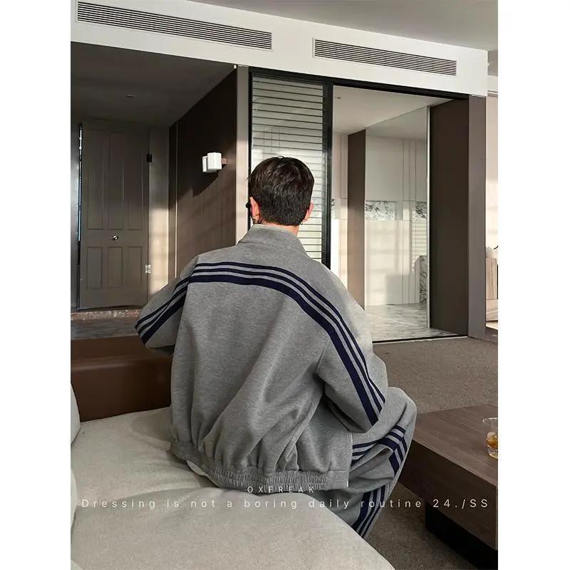 潮流开衫卫衣男高级感外套秋季男士休闲百搭轻奢时尚休闲套装ins|undefined