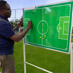 スタンド式サッカーバスケットボールの戦术ボード11人制アルミ合金磁気吸引はコーチの试合のトレーニングボードを书くことができます。