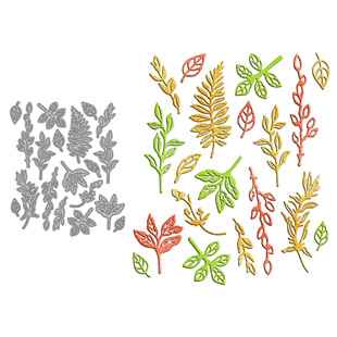 Cross-Border Exclusive Original Cutting Die for Journal Decoration with Plant Leaf Patterns, Handmade Paper Art Embossing Carbon Steel Die