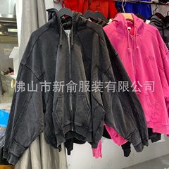 国境を越えた対外貿易卸売り2023ゆったりとした結ばれた水のジッパーのコート