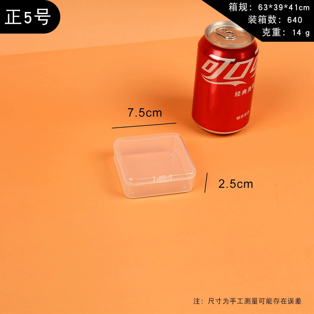 RSNN Square Transparent Plastic Storage Box for Accessories with Beads - Clear Mini Box