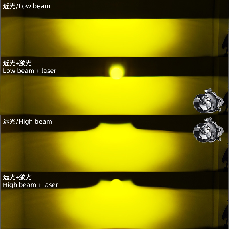 3inch ペアの直接レーザーフォグランプレンズ車 LED フロントフォグランプ修正された遠近統合超高輝度レーザーフォグランプ|undefined
