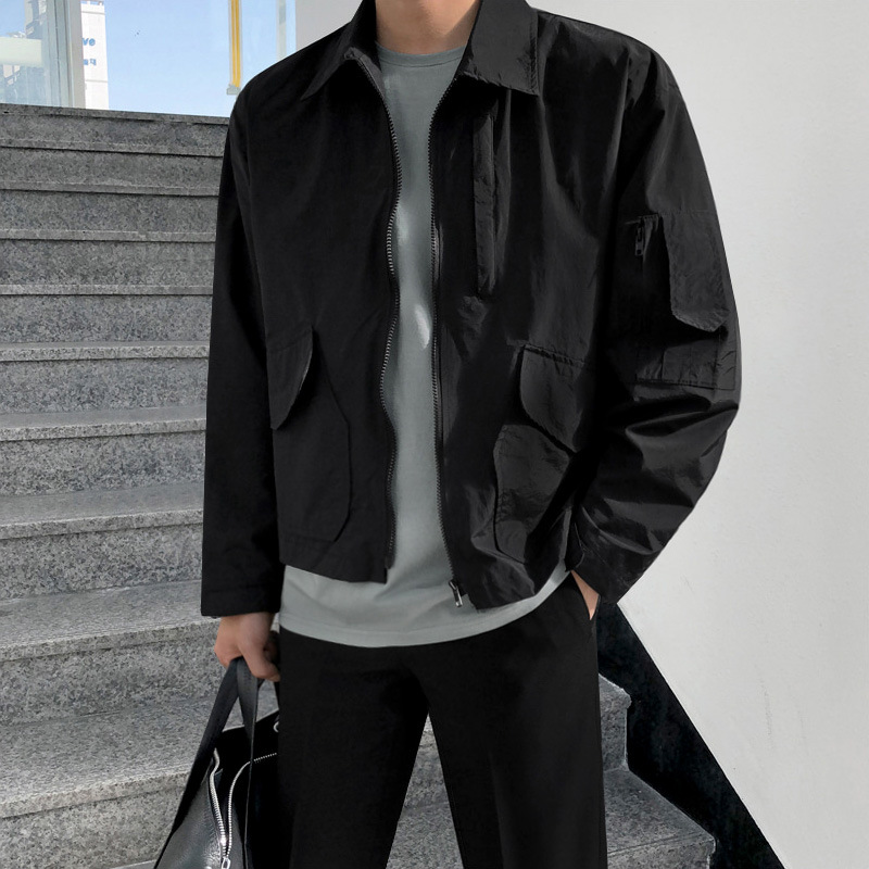 MYQ Autumn Thin Jacket Men's Korean Version Trend Light Familiar Style Men's Ruffian Handsome Jacket Casual Short Top