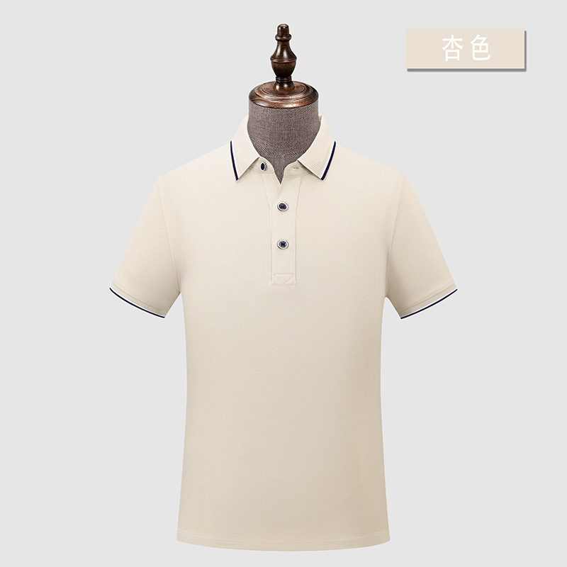 200g 40 unids sensación fresca transpirable no deformación verano solapa manga corta de hielo seda Polo camiseta herramientas impresión personalizada