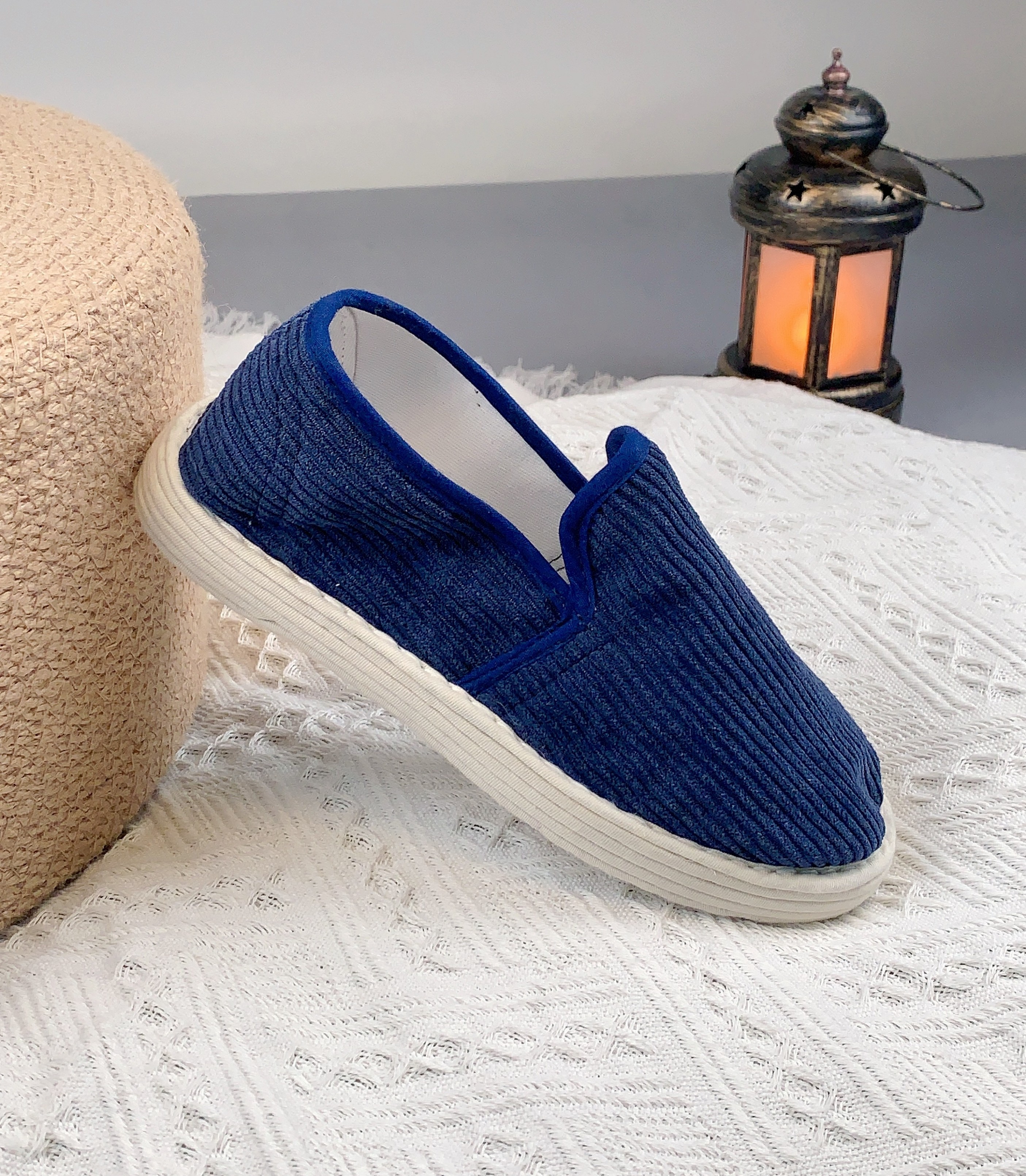 [Blue] Solid color corduroy