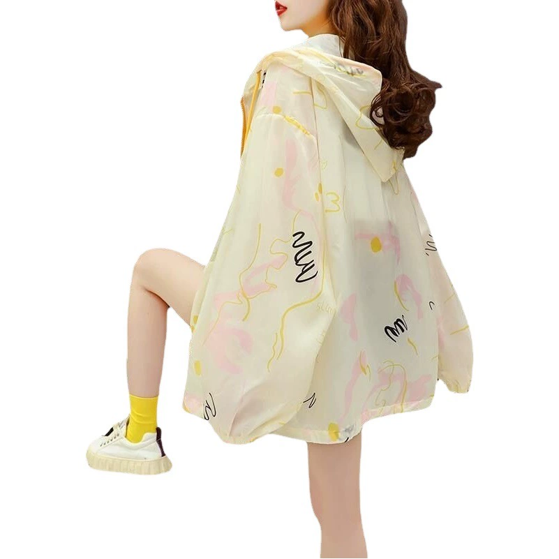 Солнцезащитный крем женский 2022 летний интернет-красный модный граффити принт