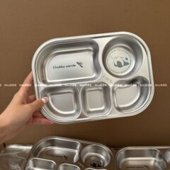 316Lステンレスの食事皿の子供のサラリーマンの成人の食堂の幼稚園の家庭用の特別な食事箱の皿の抗菌