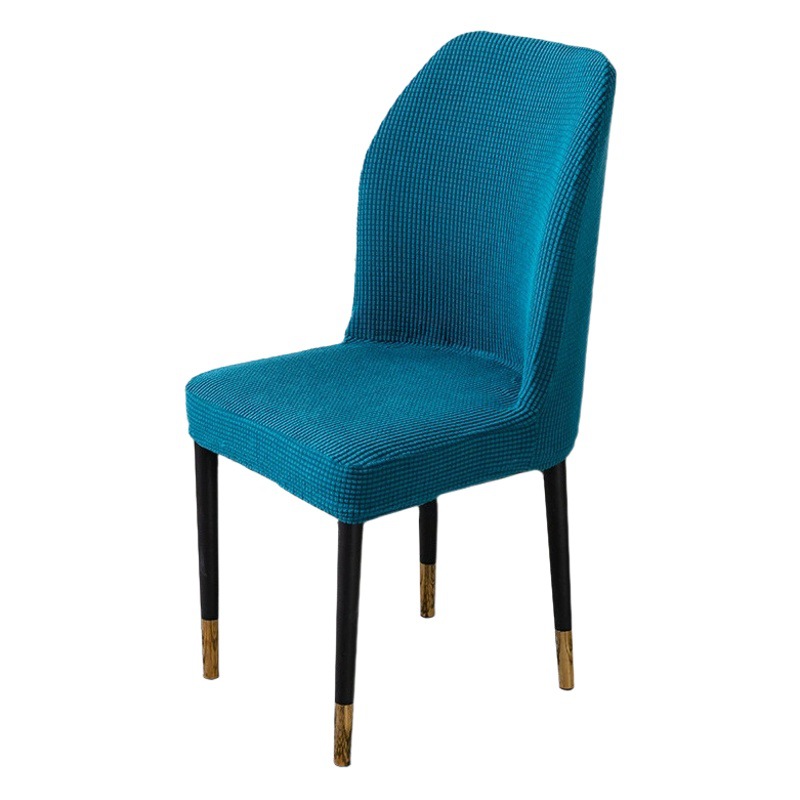 Funda gruesa para silla curva en forma de abanico, funda para silla de comedor de color liso, funda para taburete, funda para silla de terciopelo de maíz de alta elasticidad, resistente al polvo y a los arañazos de los gatos.