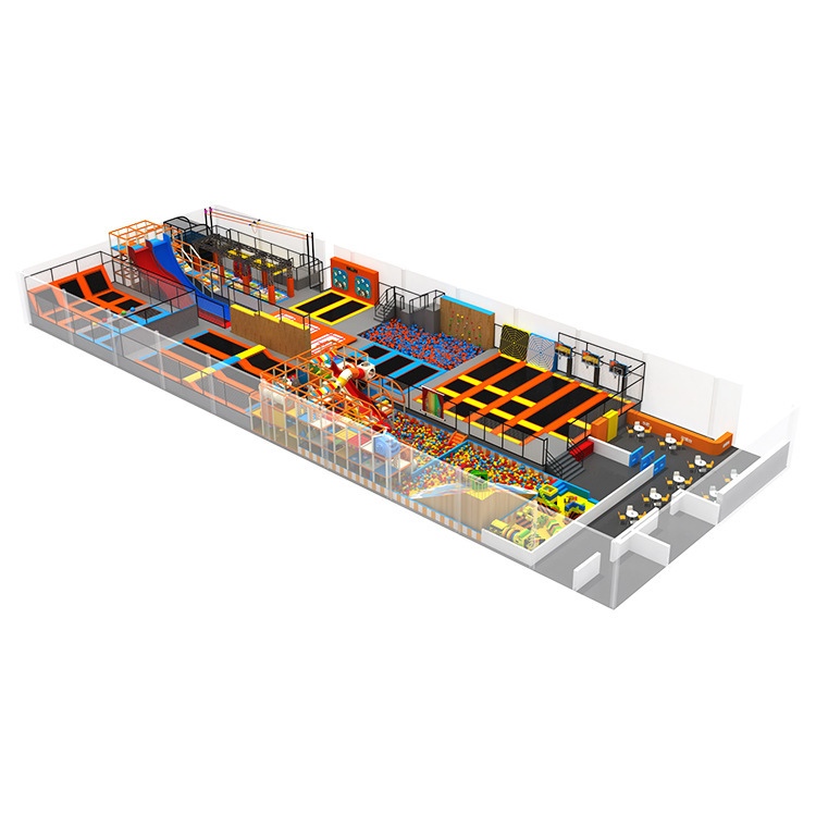 超级大蹦床抖音网红室内游乐场设备成人跑酷大型蹦床组合公园