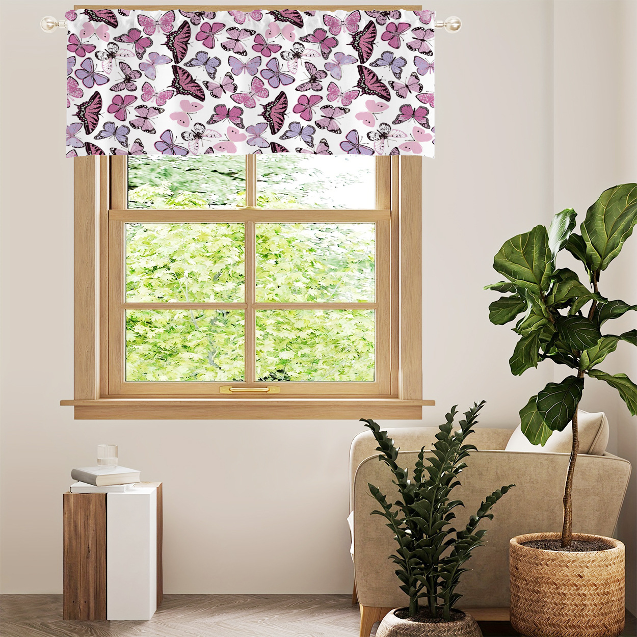 Modern Minimalist Butterfly Pattern Curtains For Kitchen Living Room_voghion.com