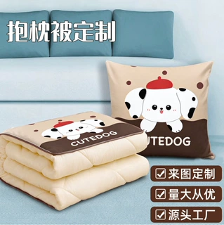 抱枕毯子二合一沙发坐垫车载办公室多功能抱枕被可定制批发diy