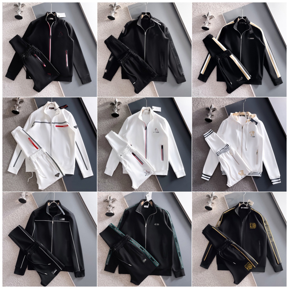 25Ss New Pujia Autumn and Winter Series High Version Casual Long-Sleeved Men's and Women's Pjia Sweatshirt and Sweatpants Suit Jacket