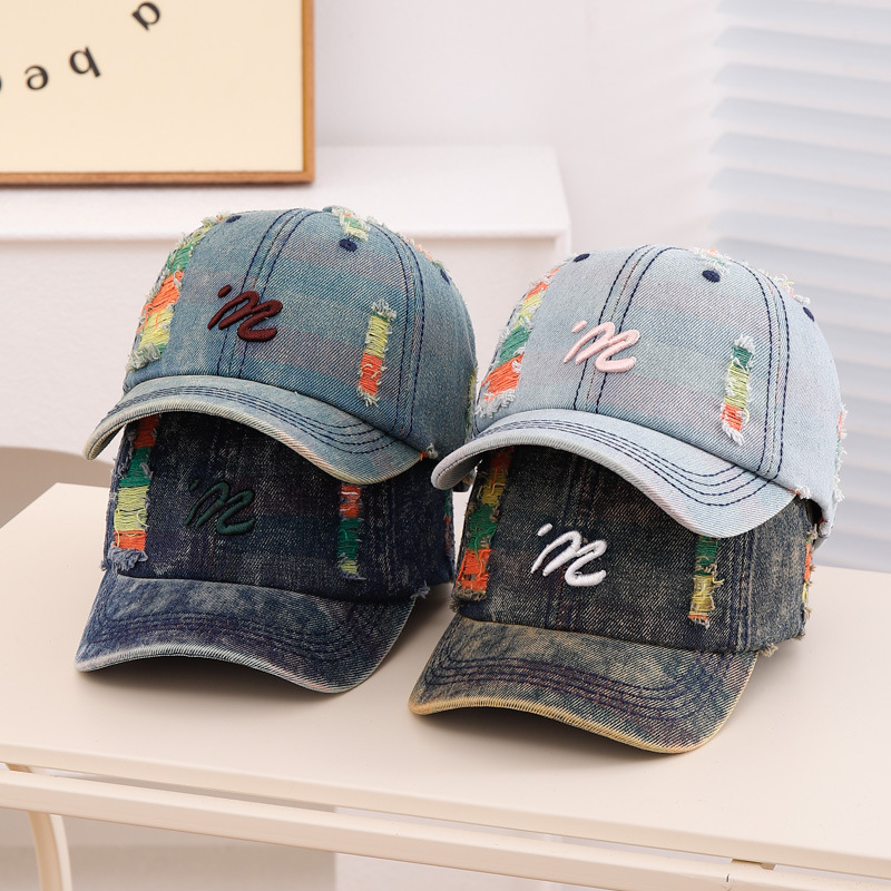 Ins versión coreana de la gorra de mezclilla para bebés primavera y otoño, gorras de béisbol para niños, niños y niñas, sombreros viejos