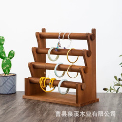 実木のブレスレットの棚に屋台のアクセサリーの展示棚を並べます。