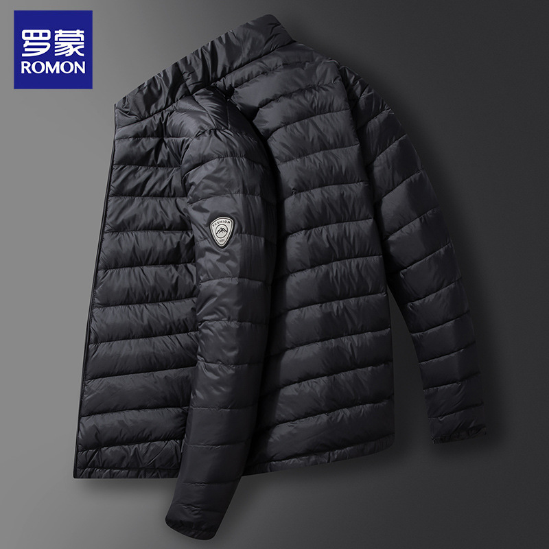 Romon Ultra-Light down Jacket Men's Autumn and Winter Short Stand Collar 2025 New Warm Thin Winter Jacket Top