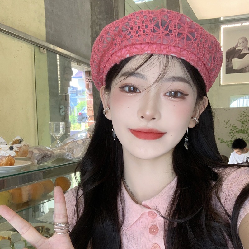 Summer breathable beret, thin universal hat, Korean style, internet celebrity