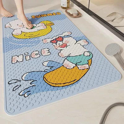 Anti-Fall Floor Mat, Avtomobil döşəmə paspasları - dog-surfing-and-playing-in-the-water-4070cm-environmentally-friendly-and-odorless