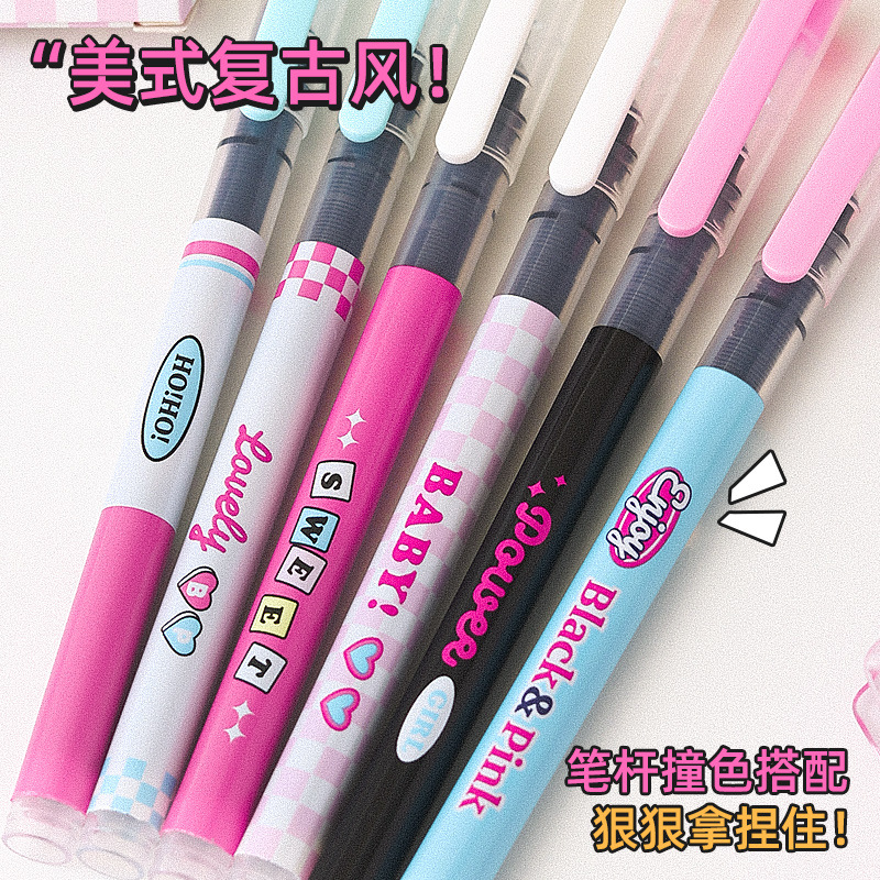 Quick dry rollerball cartoon capacious rollerball pen