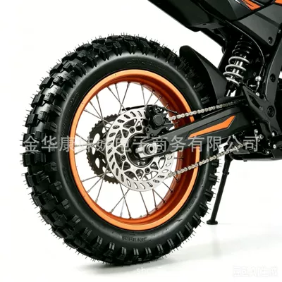 90/100-14 with Brake Disc and Chain Sprocket, Off-Road Motorcycle Rear Wheel 14inch (Motorcycle wheel hub)