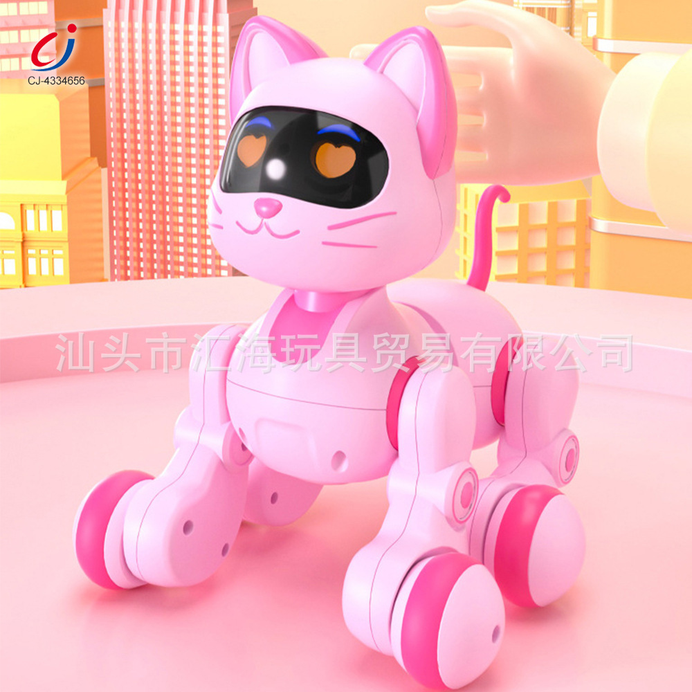 Transfronterizo inteligente compañero robot gato bebé carga control remoto mascota gato EN71 certificado juguete robot eléctrico