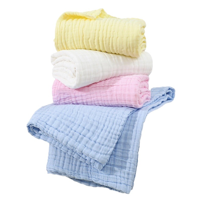 Six-layer gauze bubble quilt plain soft absorbent baby wrap towel quilt wholesale baby blanket air conditioning quilt