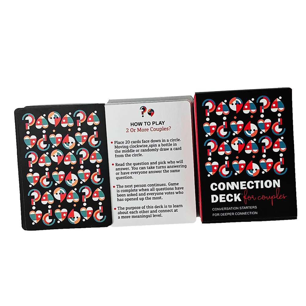 Comeciton deck tarjeta de juego de pareja en inglés tarjeta de diálogo afectuoso juego de mesa lover spot