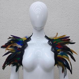 3 Lace Lace Feather Shawl Scarf Halloween Masquerade Costume Accessories Party Props Fake Collar
