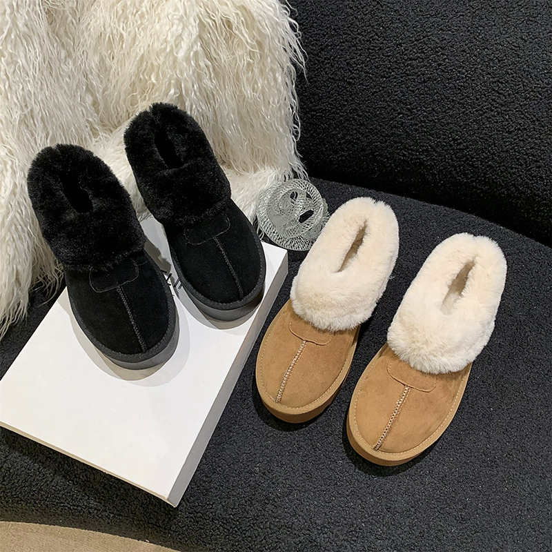 Winter fashionable boots platform, 2023 collection