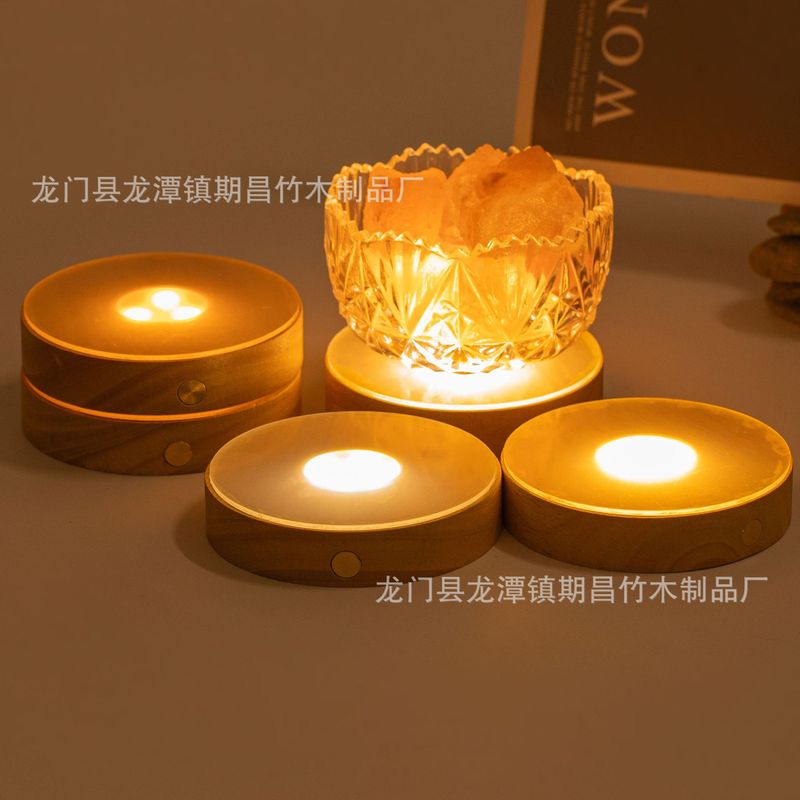 酒杯底座灯发光杯垫鸡尾酒发光底座带灯杯垫座发光家用摆件底座带|undefined