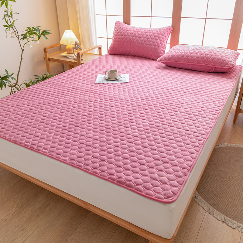 벨벳 누빔 매트리스 - 된장