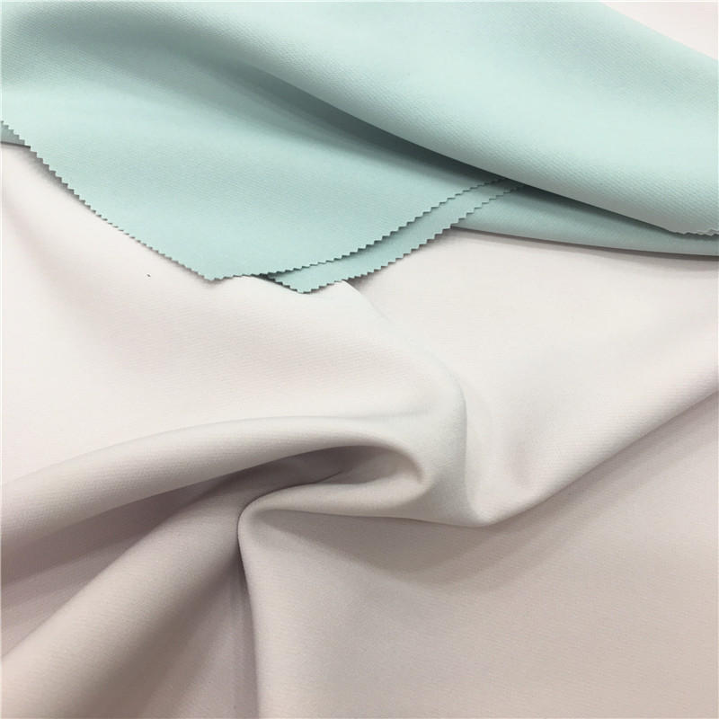 现货双层四面弹面料 涤纶高弹力布 高色牢度小西装裤装套装布料