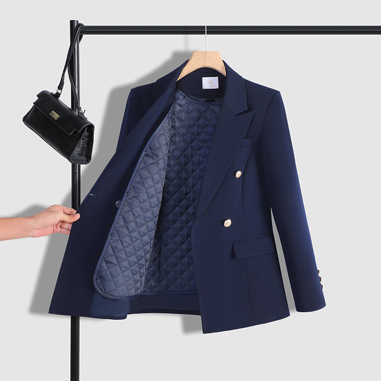 B6301 navy blue suit + 009 quilted