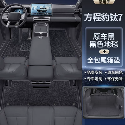 Mat, Full Surround Special Car: Trunk Mat - double-layer-model-original-car-interior-black-black-carpet-full-coverage-trunk-mat-other