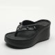High-heeled flip-flops women's summer outer wear 2024 new non-slip thick-soled fashion heightened punk style slippers