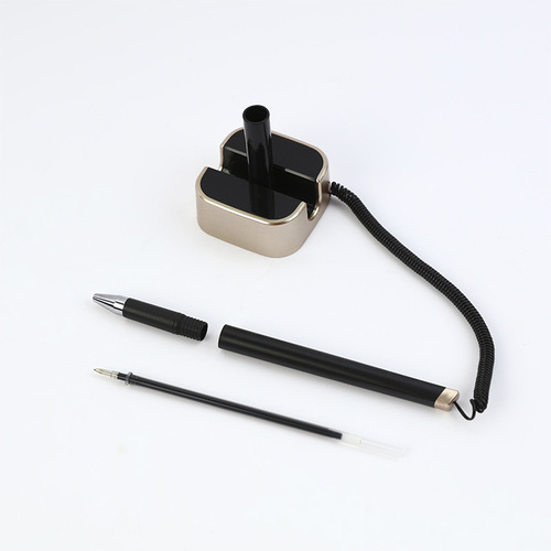 Bank hotel front bar office stationery desktop fixed signature ballpoint pen customized advertising neutral desk pen wholesale