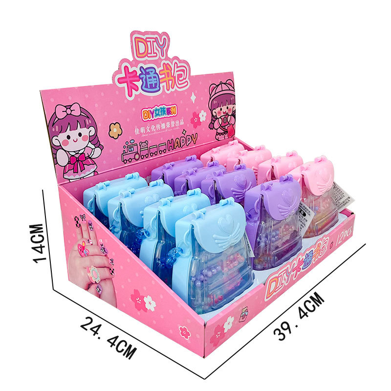 Bolsas de mano para niños joyas de cuentas DIY hechas a mano acertijos joyas de princesa juguetes caseros regalos de enseñanza