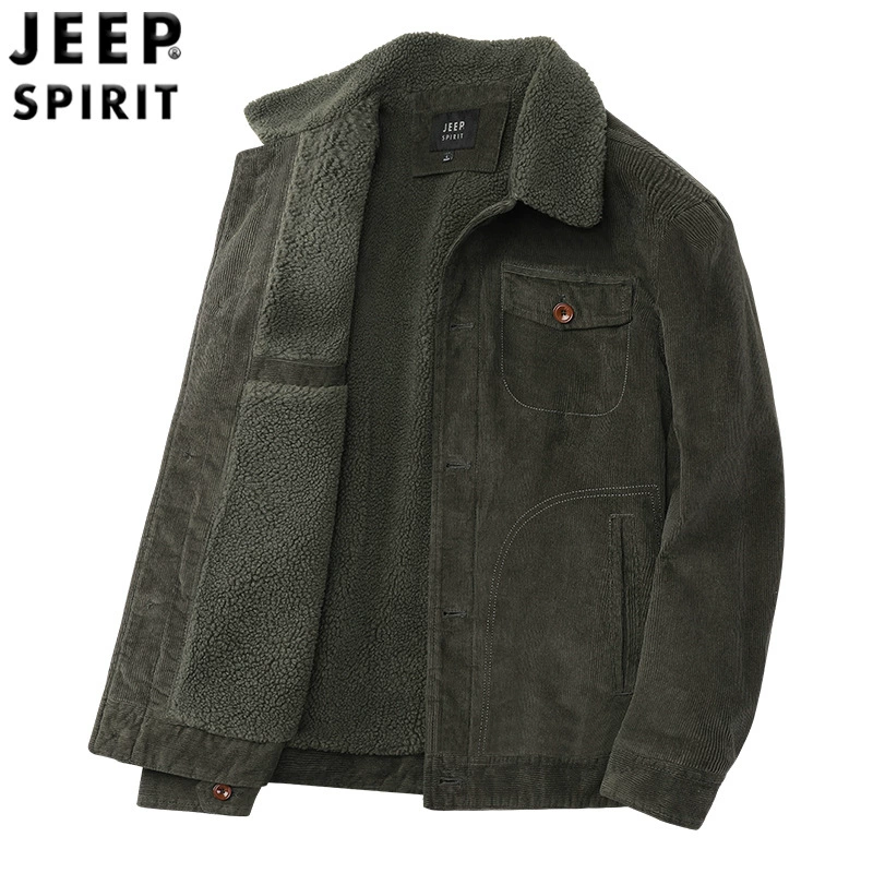 Corduroy keep warm down jacket