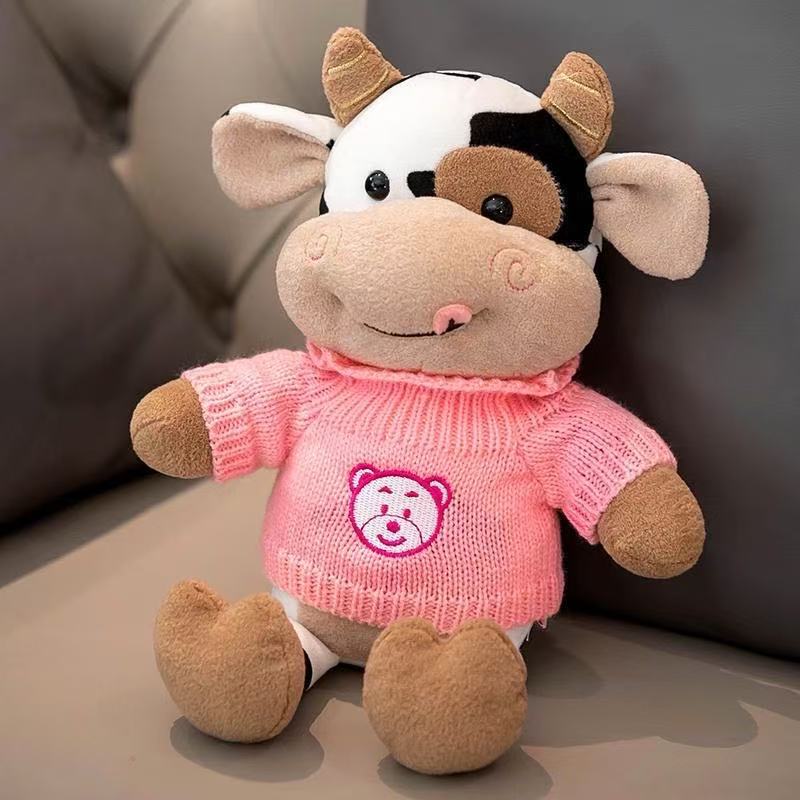 Linda muñeca de vaca, ternera, peluche, zodiaco, muñeca de vaca, muñeca de trapo, regalo de cumpleaños para niñas, ternera