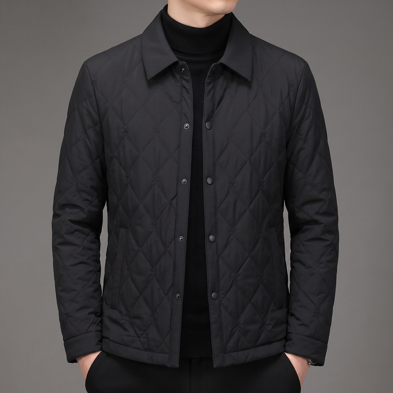 2026 New Fashionable Cotton Jacket for Men, Autumn and Winter New Fashion Korean Style Trendy Short Cotton Coat with Quilted Design for Warmth