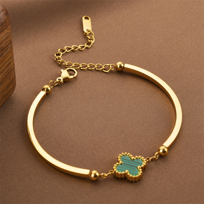 Joyas transfronterizas europeas y americanas Pulsera de acero de titanio de todo fósforo Versión coreana del temperamento bohemio Pulsera de acero de titanio que no se desvanece Joyería femenina