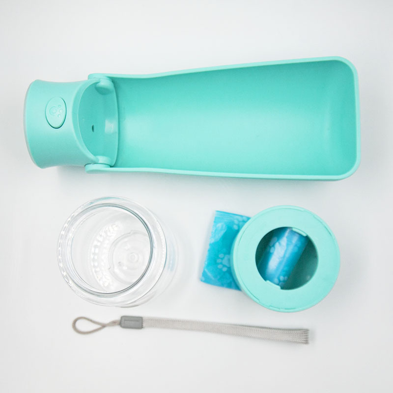 Suministros para mascotas nuevo Amazon perro suministros de viaje con bolsa basura taza agua olla fuente