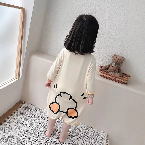Summer Girls Modal Nightgown-[Yellow] Little Duck