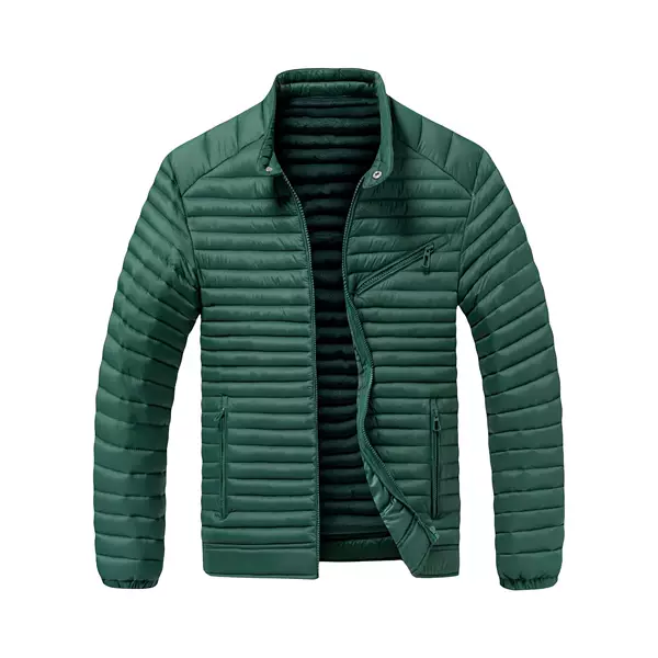 Cross-border European size ribbed cotton jacket, solid color lightweight cotton coat, outdoor jacket with hood, cold-proof winter clothing, lightweight cotton jacket for men